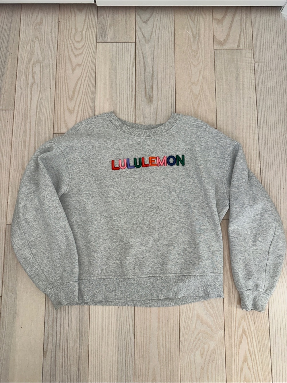 lululemon athletica perfectly oversized fleece Crew Sweatshirt with Logo